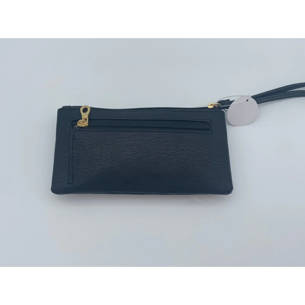 Relic Smartphone Friendly Wristlet Wallet Colorblock Black Brown‎ Cream